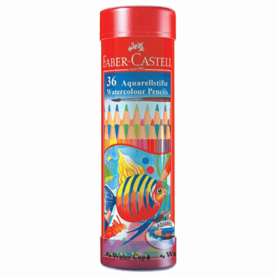 수채색연필 라운드 틴케이스