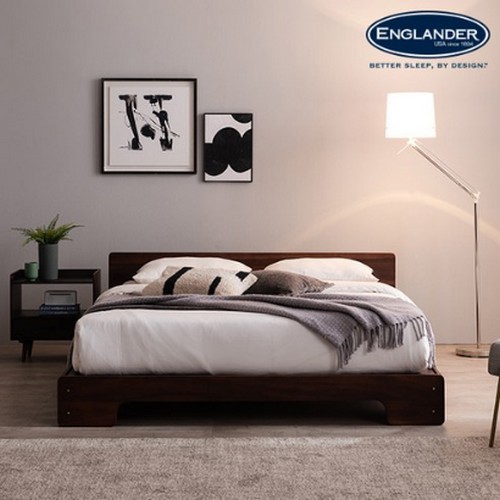 잉글랜더 로즈웰 장미목 원목 평상형 침대 K (DH7존독립Q매트)_이미지