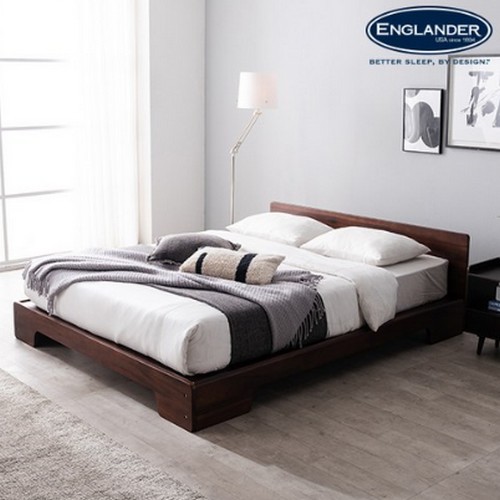 잉글랜더 로즈웰 장미목 원목 평상형 침대 K (DH7존독립Q매트)_이미지