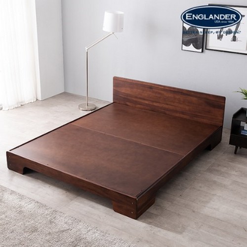 잉글랜더 로즈웰 장미목 원목 평상형 침대 K (DH7존독립Q매트)_이미지
