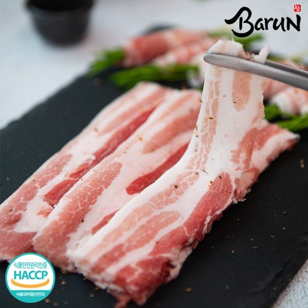 참바른한돈 프리미엄 국내산 냉장 삼겹살 대패3미리 500g