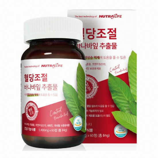 뉴트라라이프 혈당조절 바나바잎 추출물 1000mg 60캡슐 (1개)_이미지