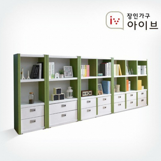 장인가구 마카롱 3단 서랍형 책장 800_이미지