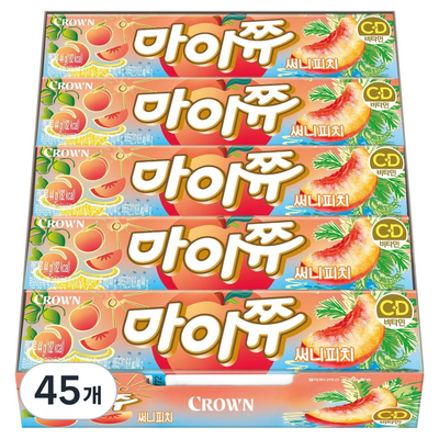 크라운제과 마이쮸 써니피치 44g (45개)_이미지