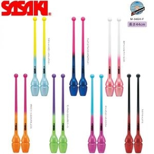 사사끼 SASAKI 곤봉 그라데이션 투톤 리듬체조 44cm M-34GH-F