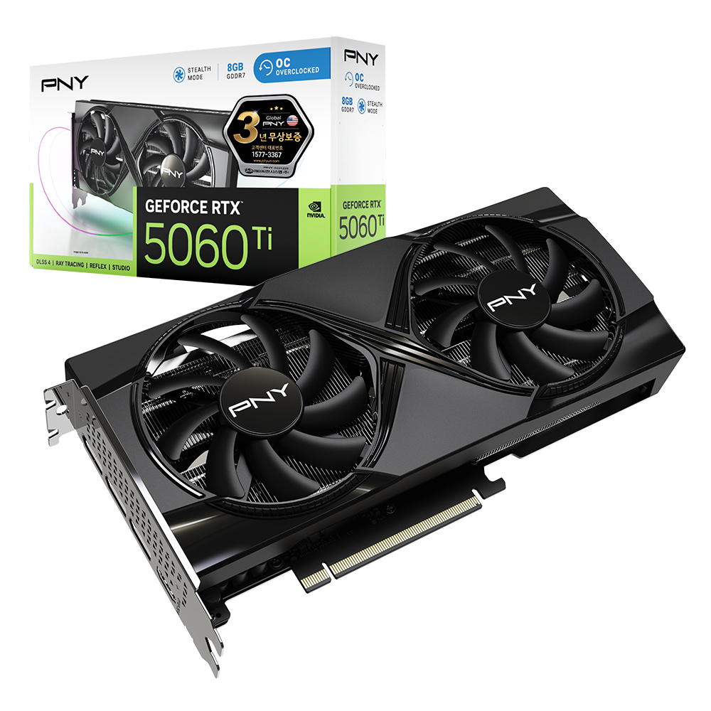 PNY ������ RTX 5060 Ti OC D7 8GB Dual Fan ���̾���