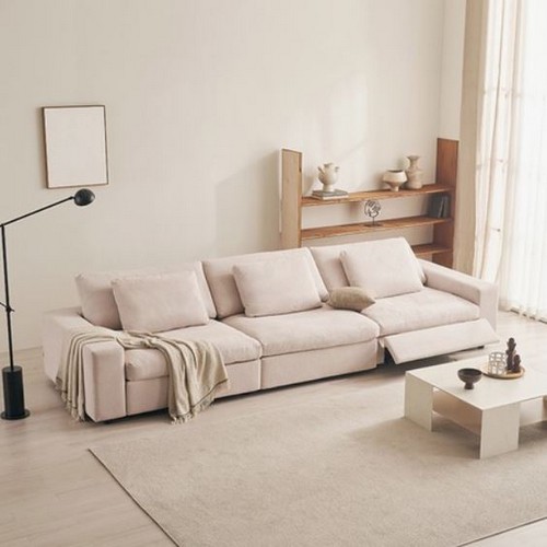 삼익가구 하노버 구스 기능성 패브릭 리클라이너 4인용