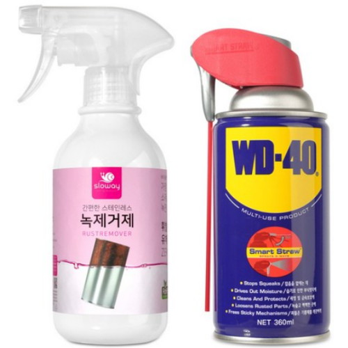 슬로웨이 스테인리스 녹제거제 300ml + WD40 360ml (1개)_이미지