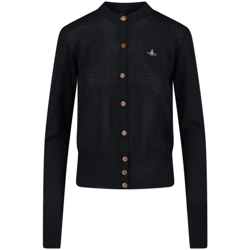 비비안웨스트우드 비아 로고자수 가디건 1803001Z Y000T (N401, 블랙)