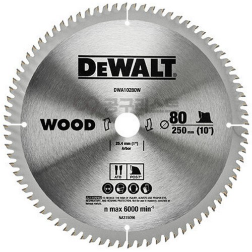 디월트  10인치 목재용 원형톱날 DWA10280W
