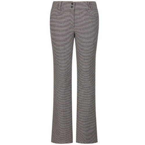 팬텀 잔체크 패턴 부츠컷 팬츠 221E3PT101_BR