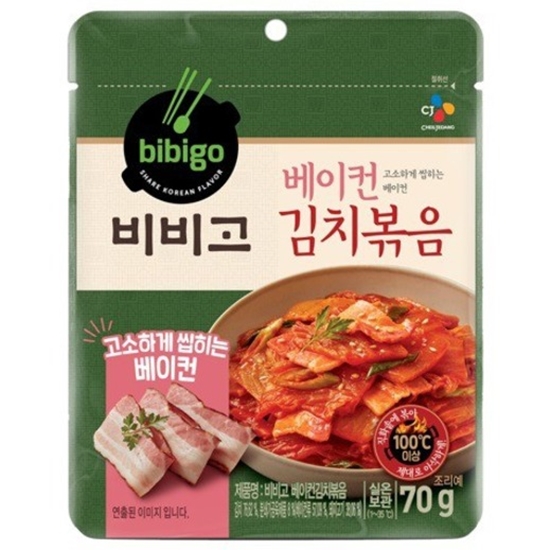 CJ제일제당 비비고 베이컨 김치볶음 70g (10개)