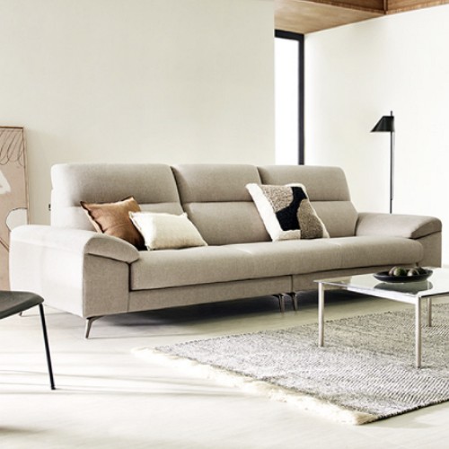 자코모 드로우 젠위브 패브릭 소파 4인용 (스툴별도)