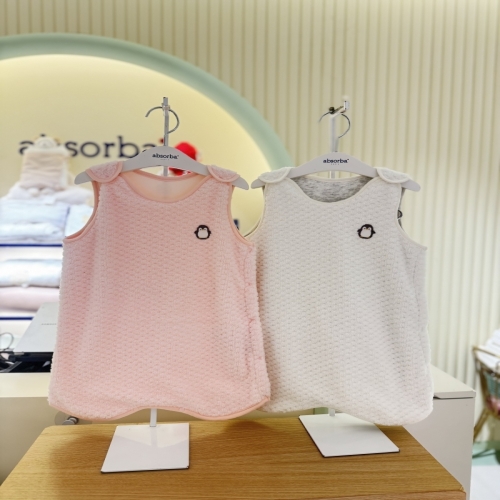 압소바 페기 퍼 수면조끼 2종세트 핑크 아이보리 Z3A2711906_이미지