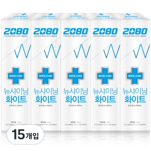 2080 덴탈클리닉 뉴 샤이닝 화이트 치약 140g (15개)_이미지