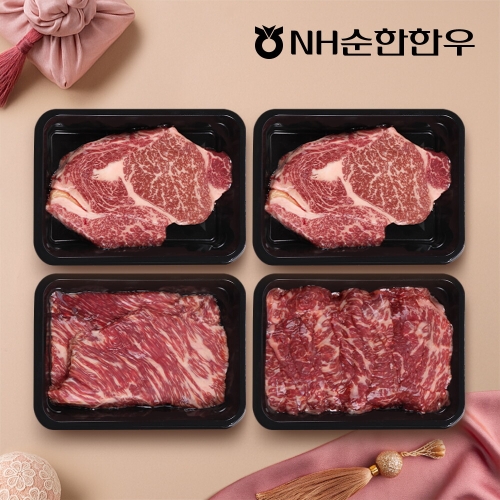 NH순한한우 1++등급 한우 구이정육 혼합선물세트 4호 1.2kg [1개]