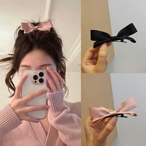 홀리지 르페 깔끔한 러블리 세틴 리본 리본 포인트핀_이미지