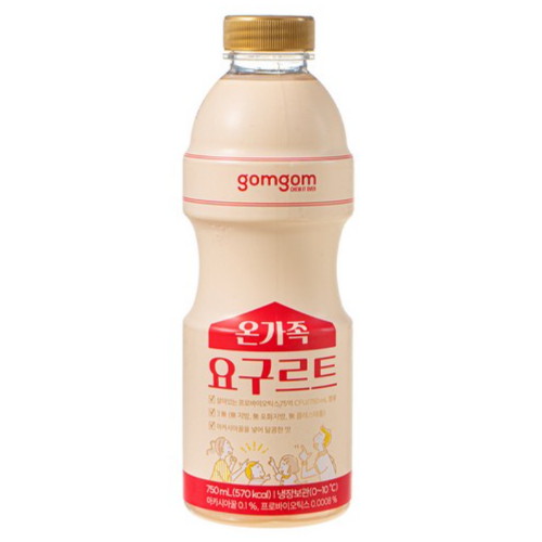 쿠팡 곰곰 온가족 요구르트 750ml이미지입니다. 누르면 해당 게시물로 새창이동합니다.