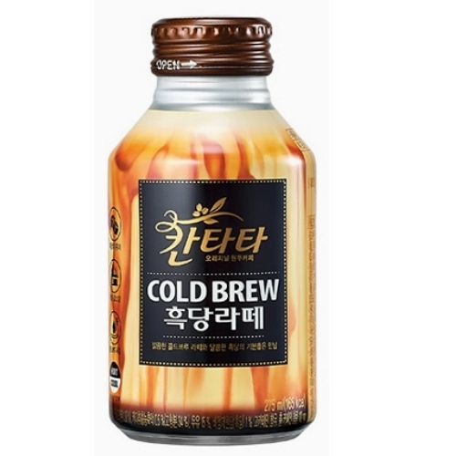 롯데칠성음료 칸타타 콜드브루 흑당라떼 275ml (12개)