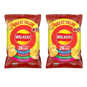 Walkers 영국 크리스피 클래식 멀티팩 크리스피 스낵 25g 24개입 2팩_이미지