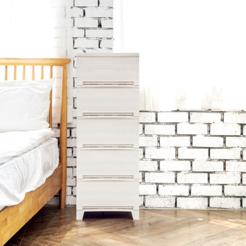 베이직 튼튼 플라스틱 5단 서랍장