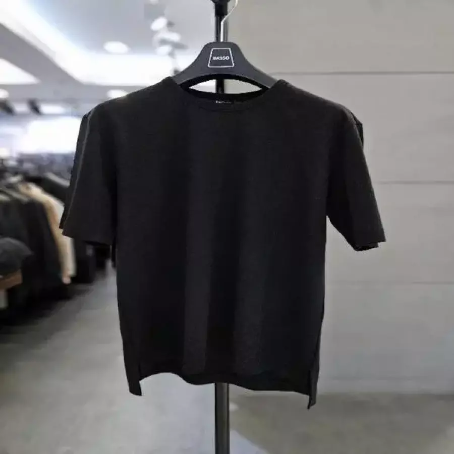 세이브존 _성남점 남자 봄 여름 블랙 면 라운드 반팔 티셔츠 WSZ2GK13 S50829991