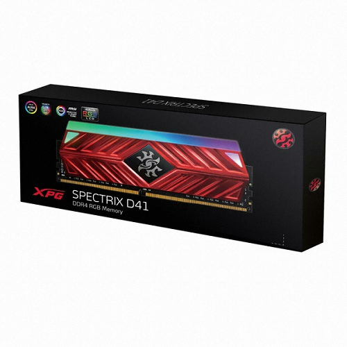 ADATA DDR4-2666 CL16 SPECTRIX D41 크림슨 레드 (8GB)_이미지