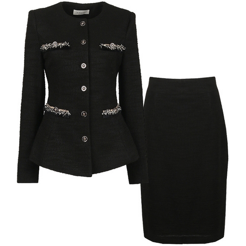 비비드 시크릿가너 트위드 정장자켓+스커트 세트_이미지