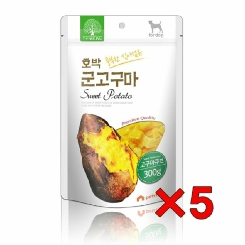 펫스토리 더내추럴 호박 군고구마 큐브 300g (5개)_이미지
