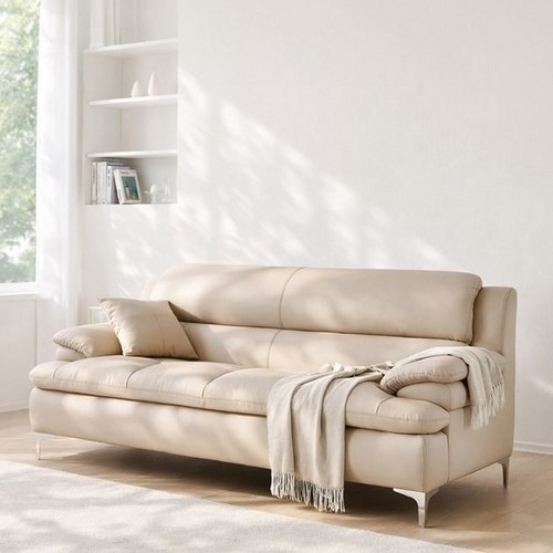  동서가구 모데나 가죽 소파 3인용