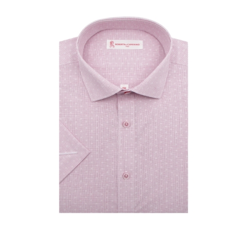 로베르따디까메리노 반소매 일반핏 도비 핑크 셔츠 RJ6-201-4_이미지