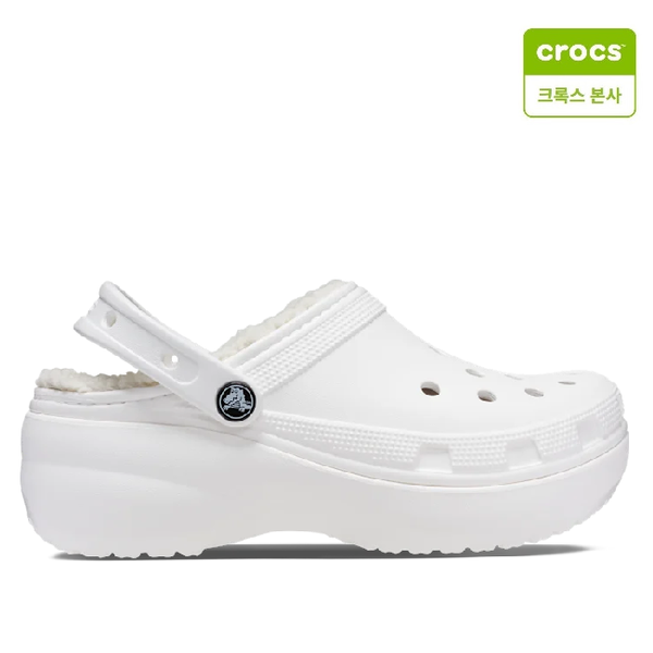 크록스 클래식 플랫폼 라인드 클로그 207938-100
