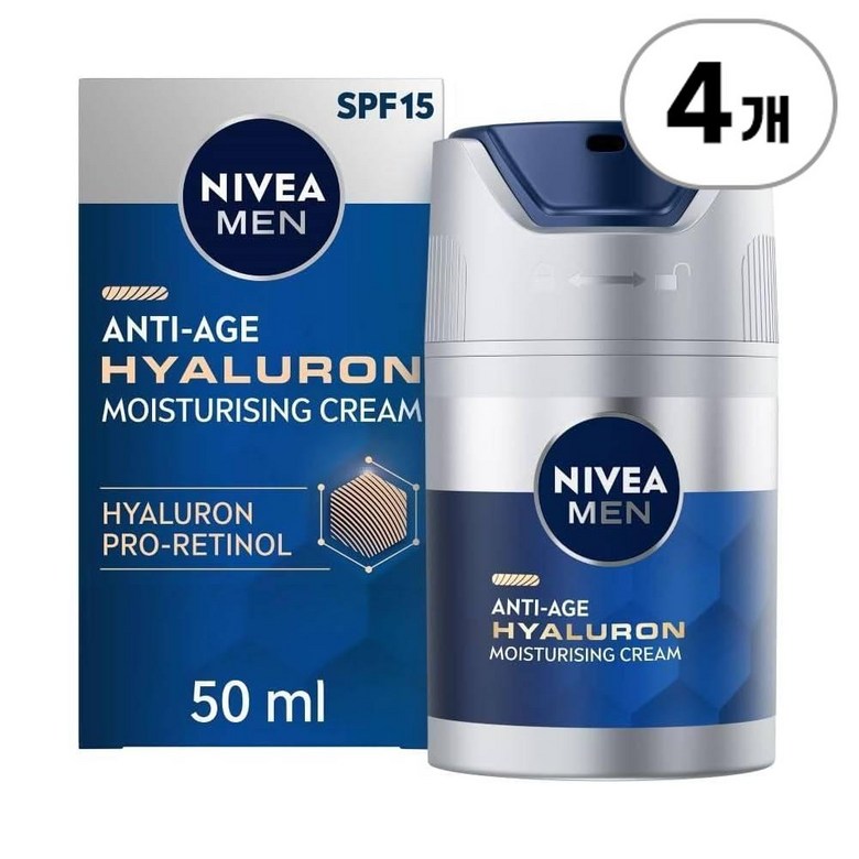 니베아포맨 맨 히알루론 모이스처라이징 크림 50ml (4개)_이미지