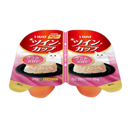 이나바 캣 챠오 트윈컵 닭가슴살&관자 IMC-216 70g (35g x 2p) (24개)_이미지
