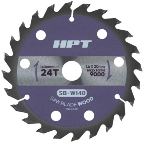 HPT  5.5인치 목재용 원형톱날 SB-W140