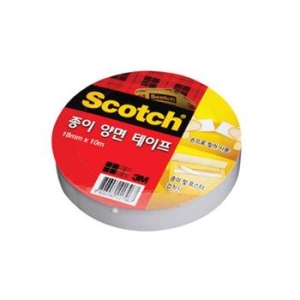 3M 스카치 종이 양면 테이프 18mm x 10m (4개)_이미지