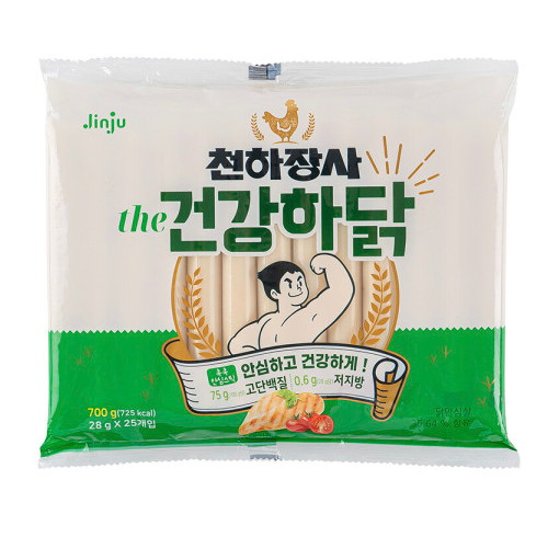 진주햄 천하장사 소시지 더 건강하닭 25개입 700g이미지입니다. 누르면 해당 게시물로 새창이동합니다.
