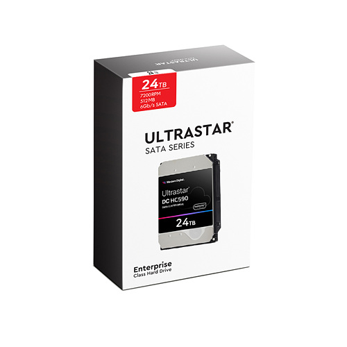 Western Digital Ultrastar DC HC590 박스 패키지 7200/512M WUH722624ALE6L4 (24TB)