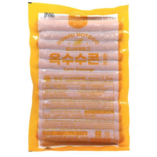 도나우  옥수수콘 핫도그 소세지 1.5kg[1개]