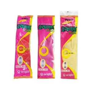 오라이트 고무장갑 특대 XL 아이핑크레드x10켤레_이미지