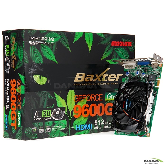 ���� ������ 9600GT Baxter Green HDMI 512MB AC30