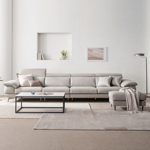 BIF보루네오 디아모 천연통가죽 소파 6인용+소파테이블+사이드테이블 (스툴포함)