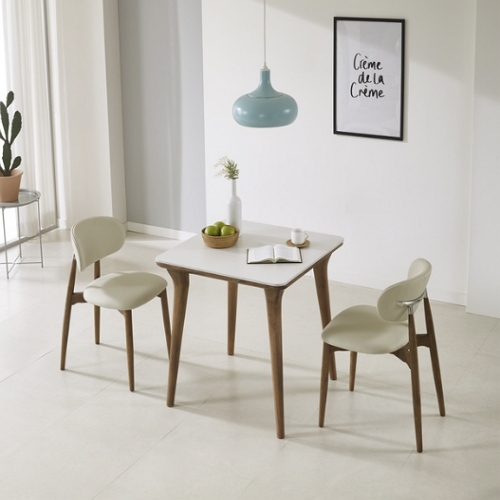 데코라인 워라벨 고무나무 원목 세라믹 식탁 800