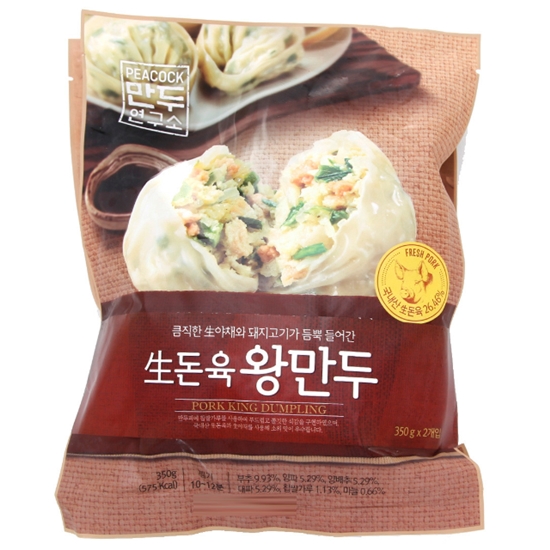 이마트 피코크 만두연구소 생돈육 왕만두 350g (2개)_이미지