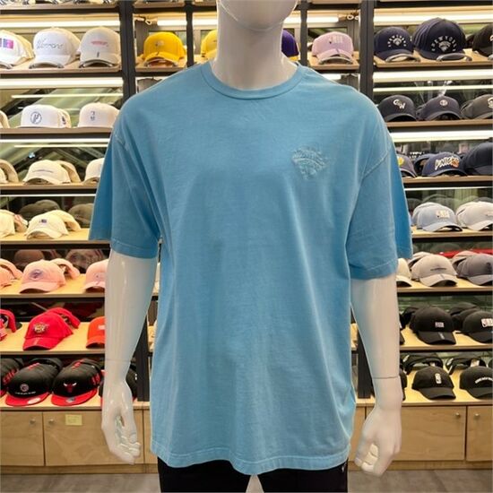 유니 피그먼트 다잉 자수 반팔 티셔츠 N212TS030P