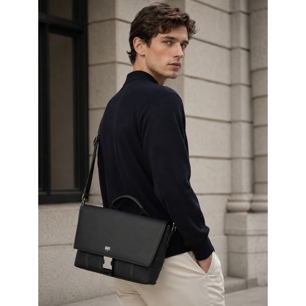 닥스 MENS ACCESSORIES ROMFORD 블랙 체크 패턴 DBBA4E227BK