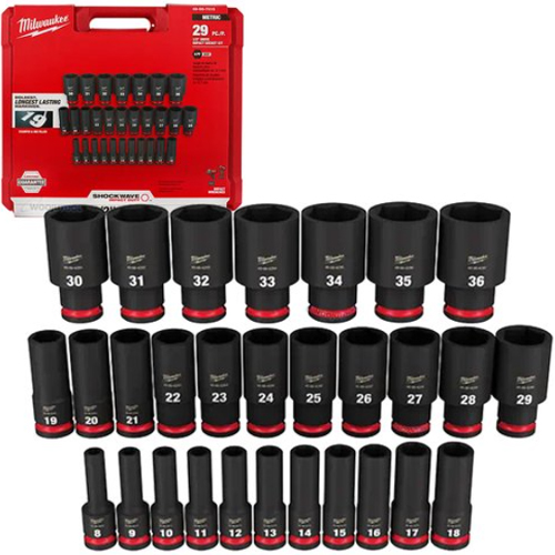 밀워키 1/2인치 롱 임팩트 소켓 세트 49-66-7015 (29pcs)_이미지