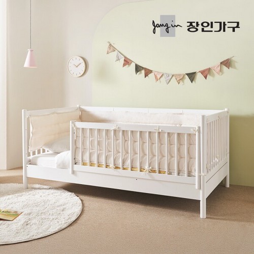 뉴피터 데이베드 가드형 원목 침대 SS+범퍼가드