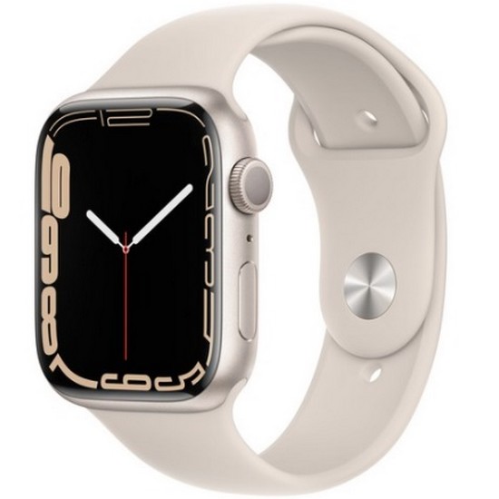APPLE 워치 시리즈7 45mm 스타라이트 알루미늄 (스포츠밴드)