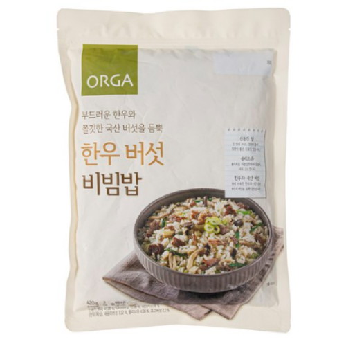 올가홀푸드 ORGA 한우 버섯 비빔밥 420g (1개)